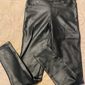 Black Faux Leather Leggings